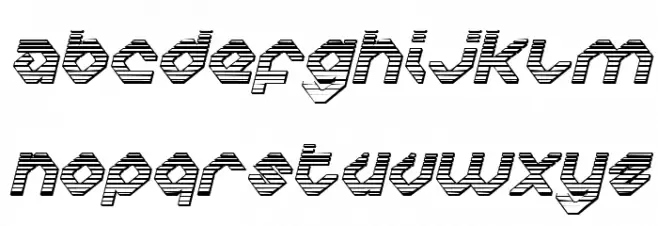 Charlie's Angles Chrome Italic 字体 大写