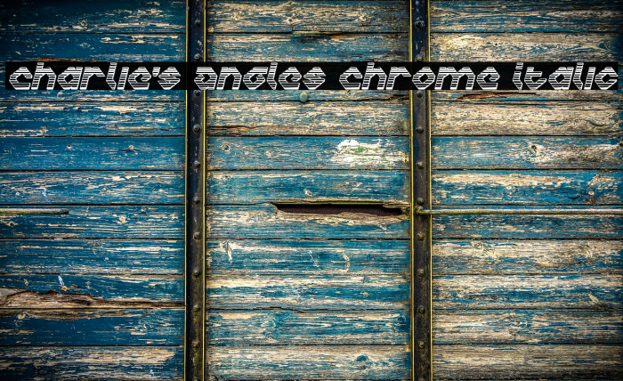 Charlie's Angles Chrome Italic Font examples