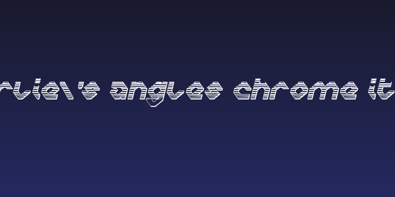 Charlie's Angles Chrome Italic Social Header