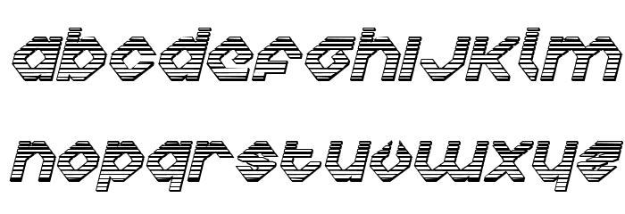 Charlie's Angles Chrome Italic Font LOWERCASE