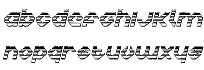 Charlie's Angles Chrome Italic خط أحرف صغيرة