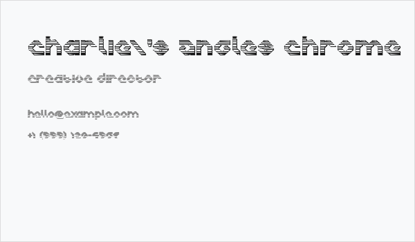 Charlie's Angles Chrome Business Card