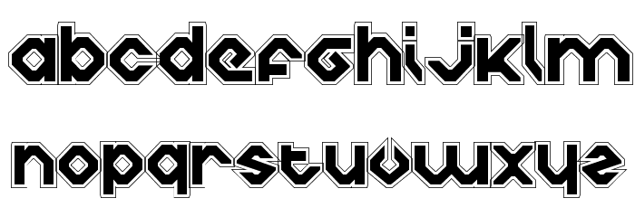 Charlie's Angles Collegiate Font LOWERCASE