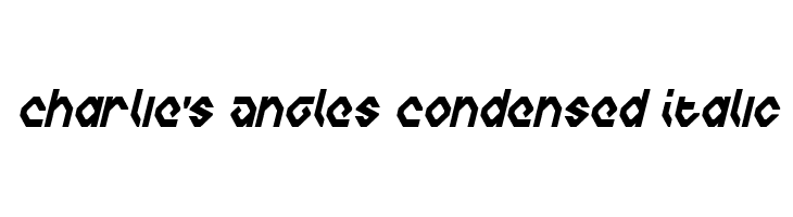 Charlie's Angles Condensed Italic Font