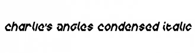 Charlie's Angles Condensed Italic  Fuentes Gratis Descargar