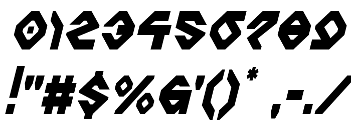 Charlie's Angles Condensed Italic Polices AUTRES CHARS