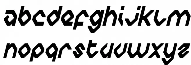 Charlie's Angles Condensed Italic 字体 大写