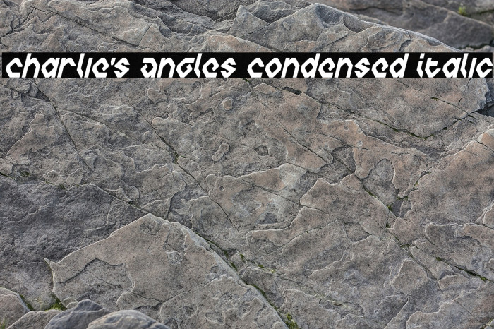 Charlie's Angles Condensed Italic Polices examples