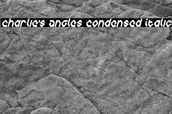 Charlie's Angles Condensed Italic Polices examples