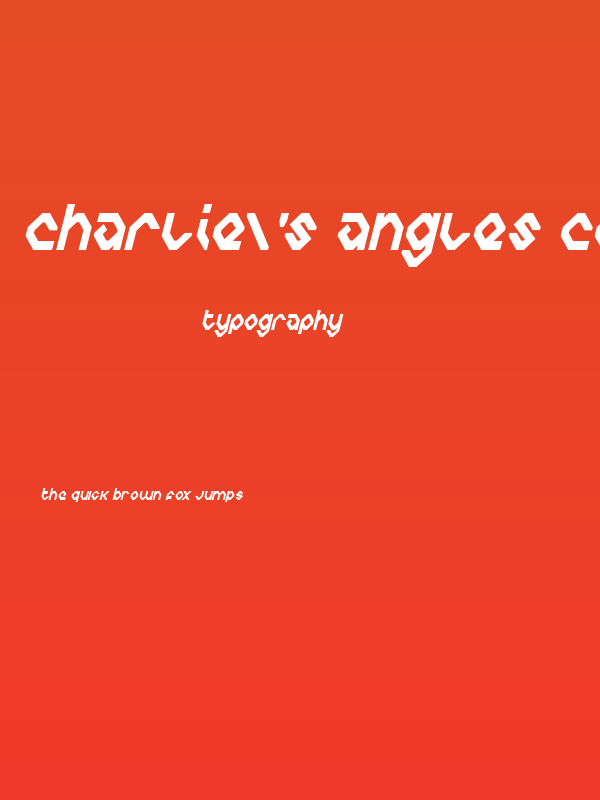Charlie's Angles Condensed Italic Poster