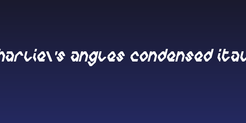 Charlie's Angles Condensed Italic Social Header