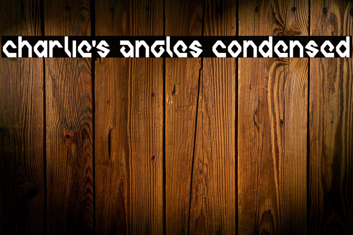 Charlie's Angles Condensed Font examples