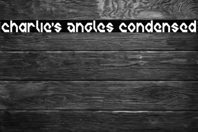 Charlie's Angles Condensed خط examples