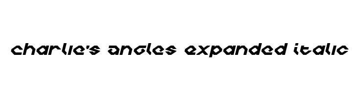 Charlie's Angles Expanded Italic Schriftart