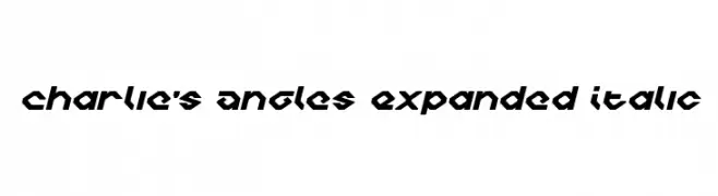 Charlie's Angles Expanded Italic  Скачать бесплатные шрифты