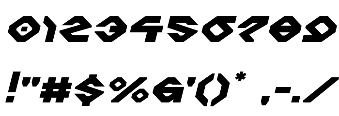 Charlie's Angles Expanded Italic Polices AUTRES CHARS