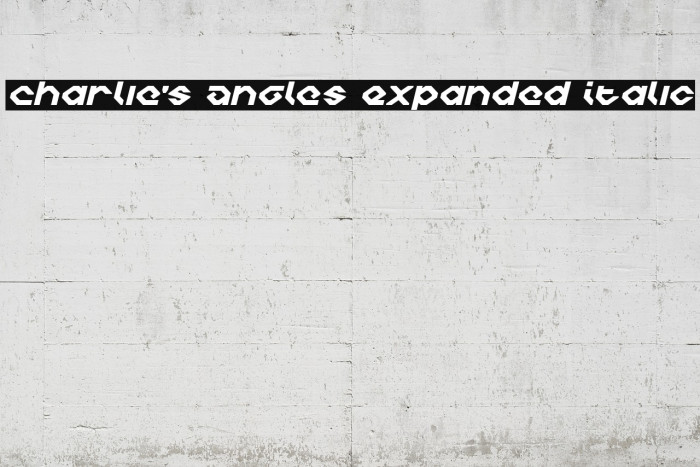 Charlie's Angles Expanded Italic Polices examples