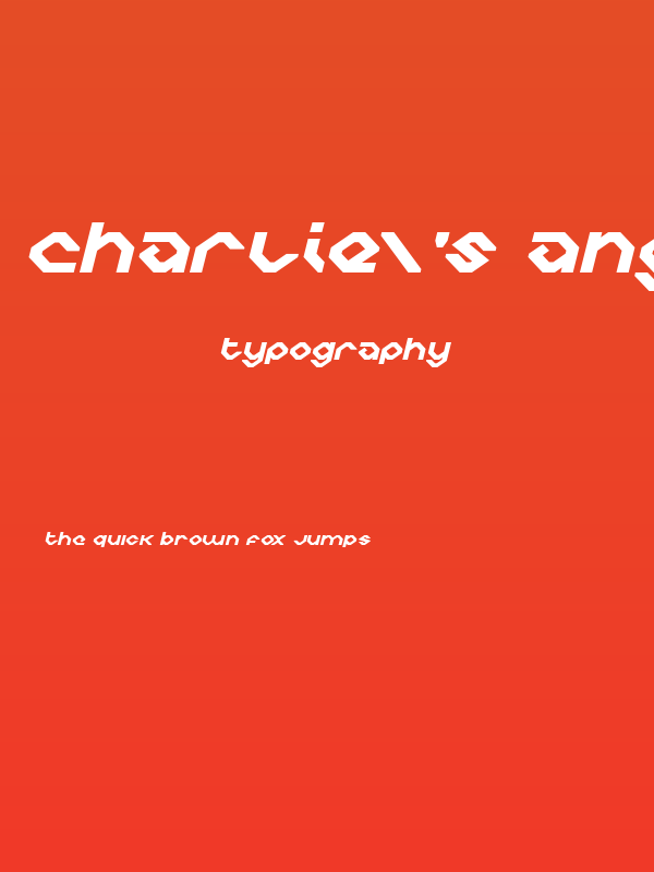 Charlie's Angles Expanded Italic Poster
