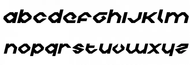Charlie's Angles Expanded Italic Schriftart Kleinbuchstaben