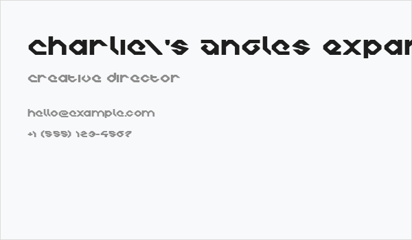 Charlie's Angles Expanded Business Card