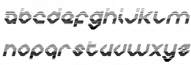 Charlie's Angles Gradient Italic Caratteri MAIUSCOLE