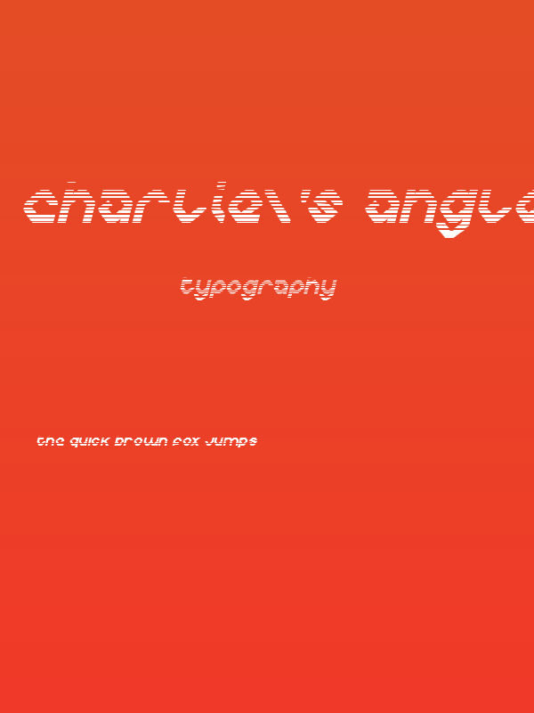 Charlie's Angles Gradient Italic Poster