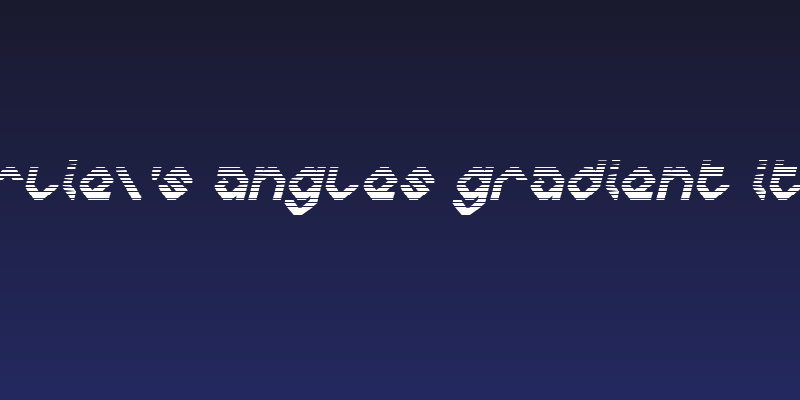 Charlie's Angles Gradient Italic Social Header