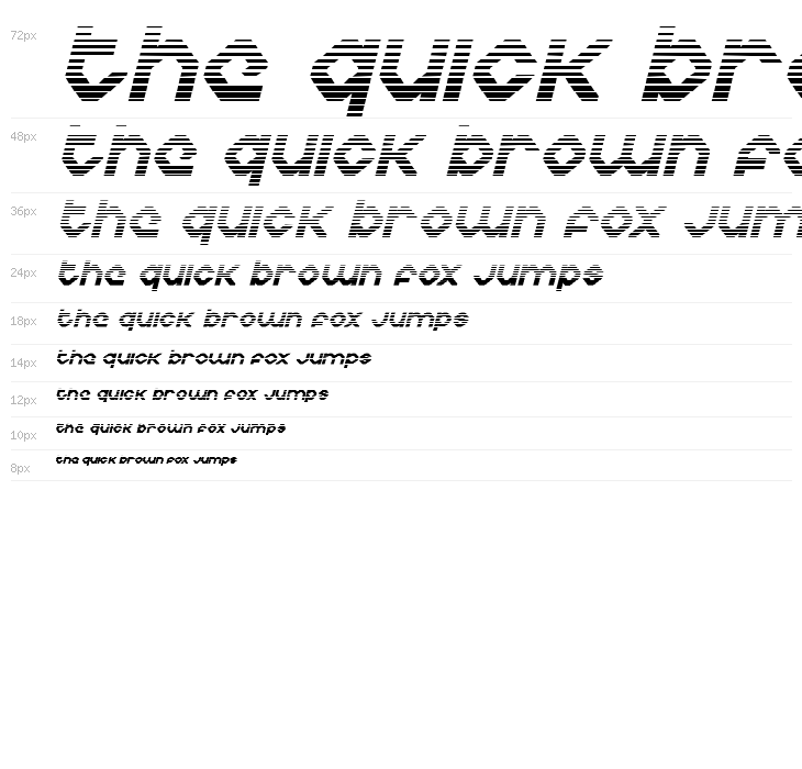 Charlie's Angles Gradient Italic Waterfall