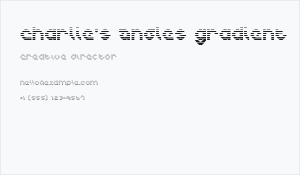 Charlie's Angles Gradient Business Card