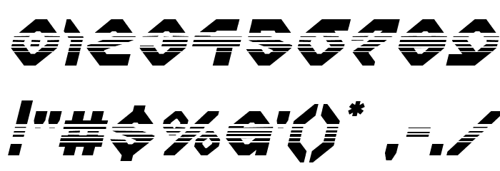 Charlie's Angles Halftone Italic Font OTHER CHARS