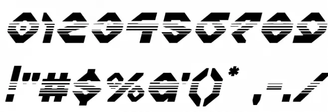 Charlie's Angles Halftone Italic خط محارف أخرى