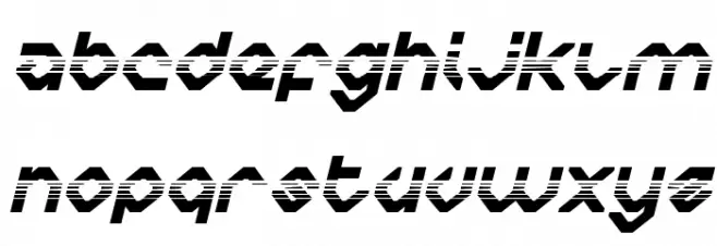 Charlie's Angles Halftone Italic फ़ॉन्ट अपरकेस