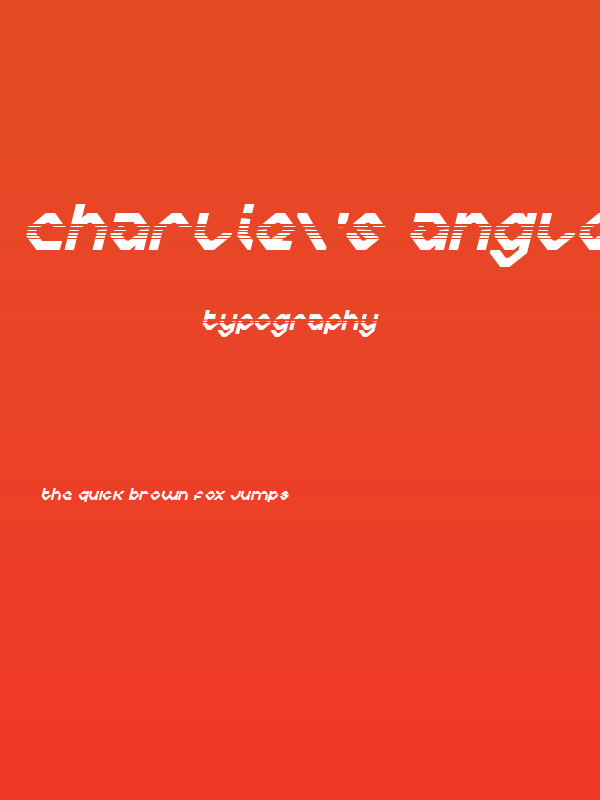 Charlie's Angles Halftone Italic Poster