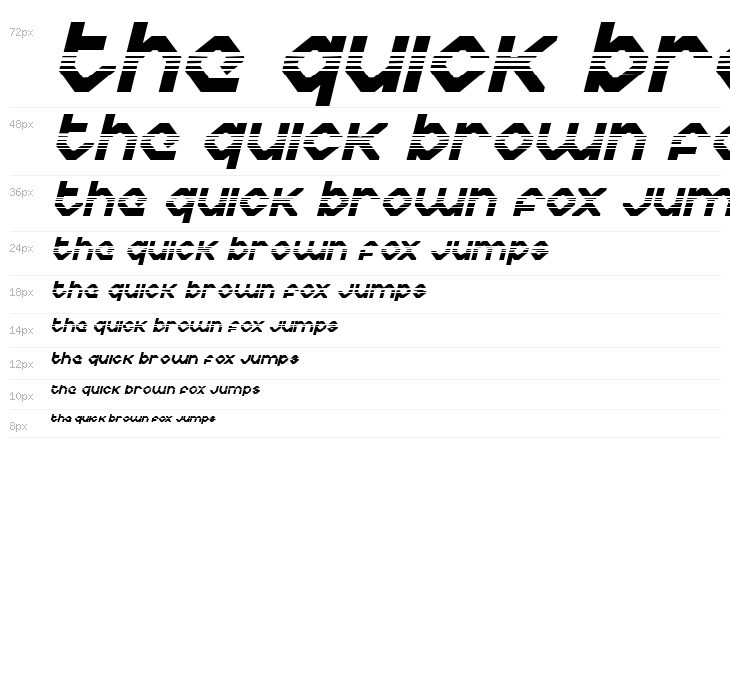 Charlie's Angles Halftone Italic Waterfall