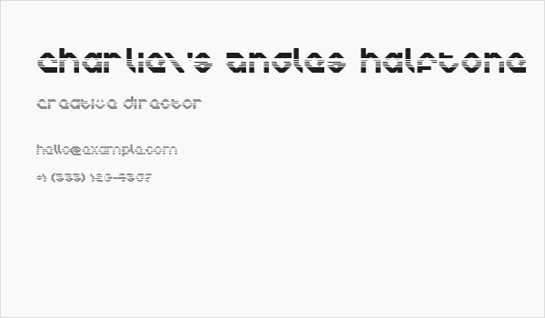 Charlie's Angles Halftone Business Card