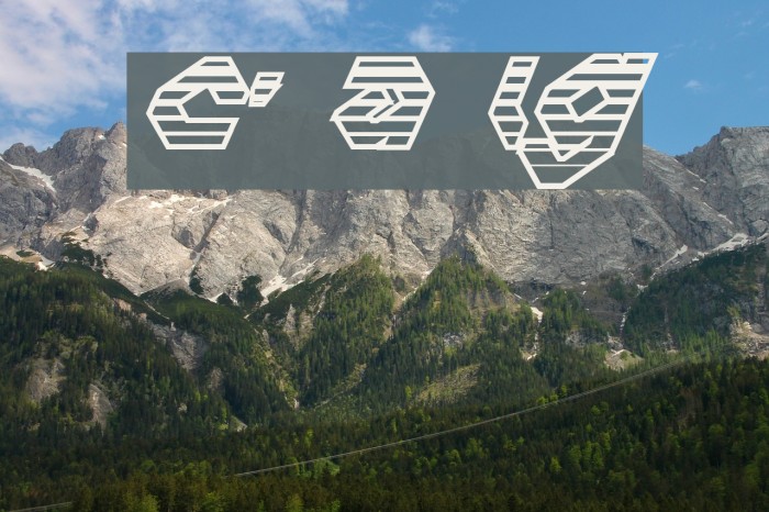 Charlie's Angles IoGradient Font examples