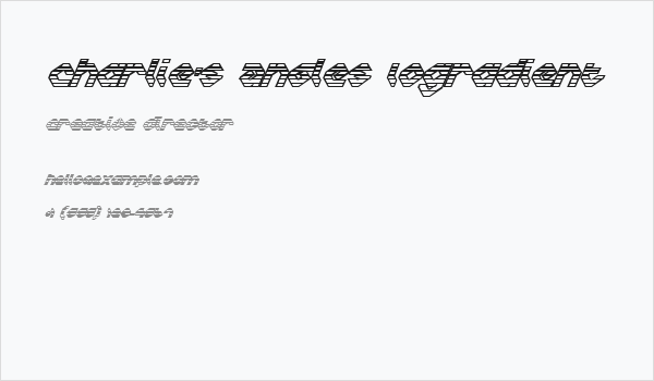 Charlie's Angles IoGradient Business Card