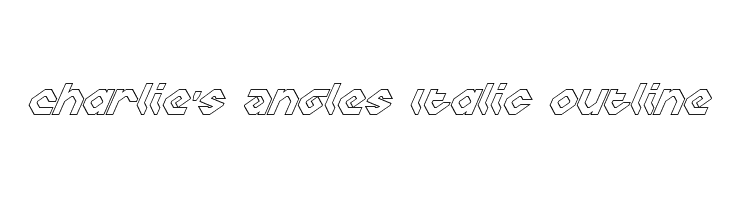 Charlie's Angles Italic Outline  Fuentes Gratis Descargar
