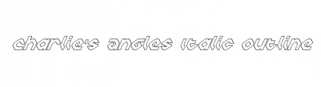 Charlie's Angles Italic Outline  Frei Schriftart Herunterladen