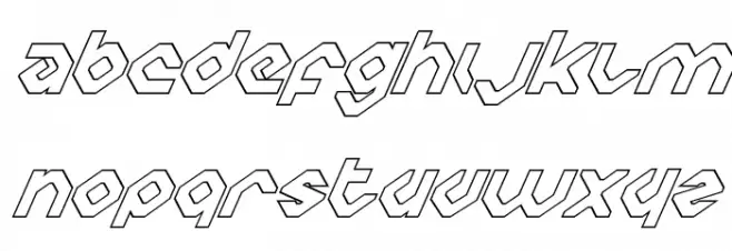 Charlie's Angles Italic Outline Fonte MAIÚSCULAS