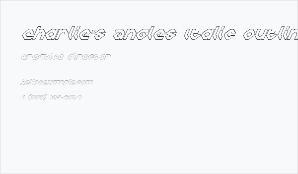 Charlie's Angles Italic Outline Business Card
