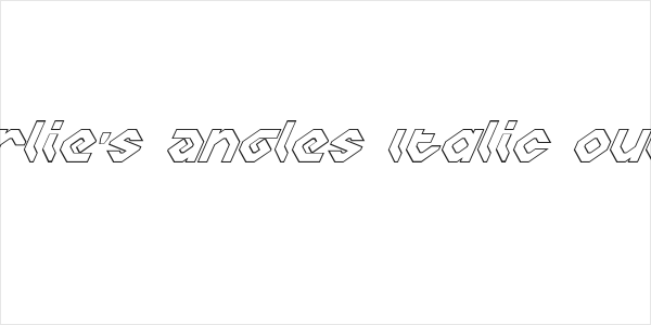 Charlie's Angles Italic Outline Logo