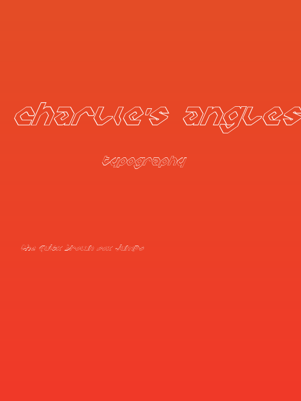 Charlie's Angles Italic Outline Poster