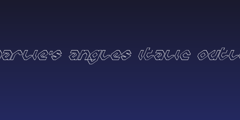 Charlie's Angles Italic Outline Social Header