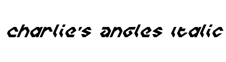 Charlie's Angles Italic  Descarca Fonturi Gratis