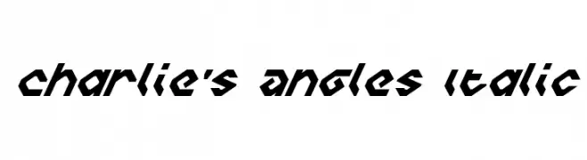 Charlie's Angles Italic  Free Fonts Download