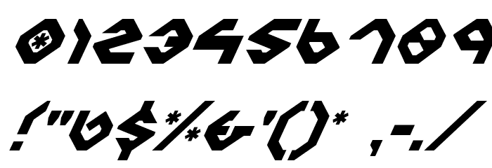 Charlie's Angles Italic Font OTHER CHARS