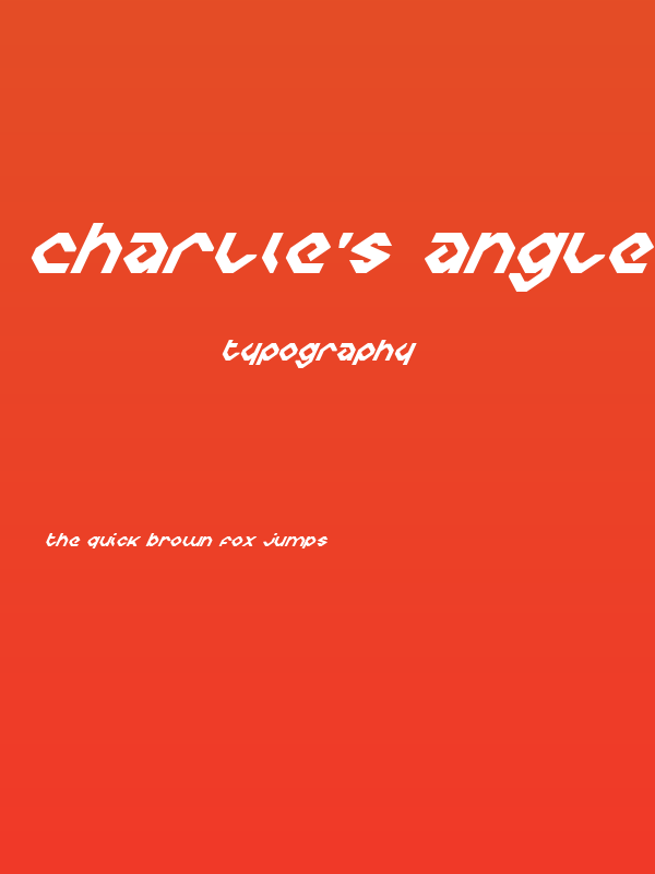 Charlie's Angles Italic Poster