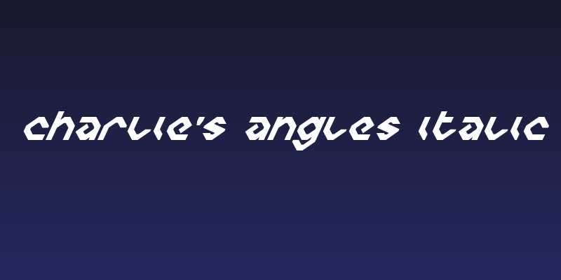 Charlie's Angles Italic Social Header