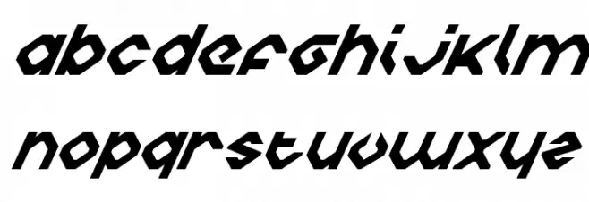 Charlie's Angles Italic Font LOWERCASE